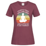 дамска тениска с щампа love and light тениски йога