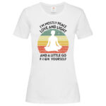 дамска тениска с щампа love and light тениски йога