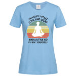 дамска тениска с щампа love and light тениски йога