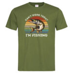 мъжка тениска с щампа i'm fishing тениски риболов