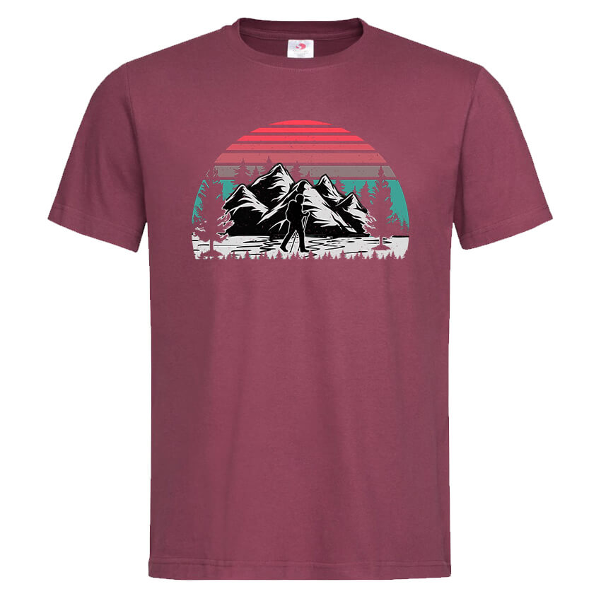 мъжка тениска с щампа hiking love тениски за планина