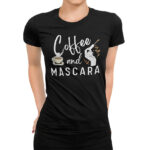 дамска тениска с щампа coffee and mascara