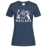 дамска тениска с щампа coffee and mascara