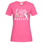 дамска тениска с щампа coffee and mascara