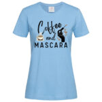 дамска тениска с щампа coffee and mascara