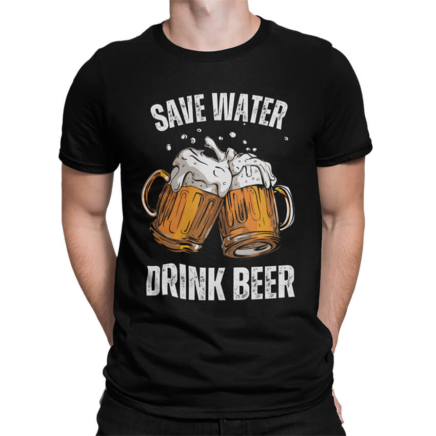 Мъжка Тениска Save Water Drink Beer
