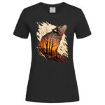 дамска тениска с щампа wolf