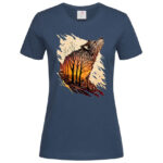 дамска тениска с щампа wolf