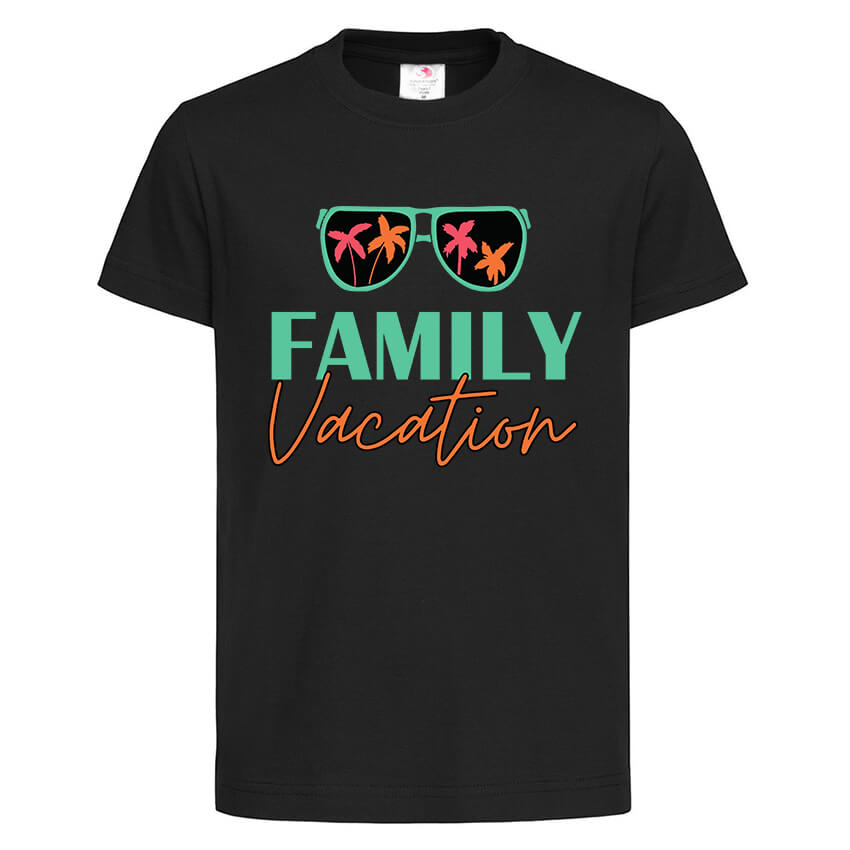 детска тениска с надпис family vacation