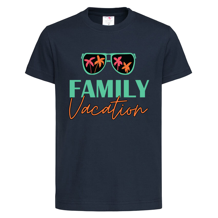 детска тениска с надпис family vacation