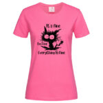 дамска тениска с оригинална щампа I'm Fine от онлайн магазин inamood bg