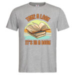 мъжка тениска с щампа it's in a book