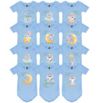 комплект от 12 бебешки бодита с щампа месец от онлайн магазин inamood bg