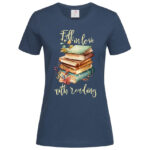 дамска тениска с щампа fall in love with reading