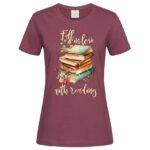 дамска тениска с щампа fall in love with reading