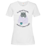 дамска тениска със забавна щампа i'm bored human от онлайн магазин inamood bg