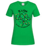 дамска тениска с щампа за коледа it's fine