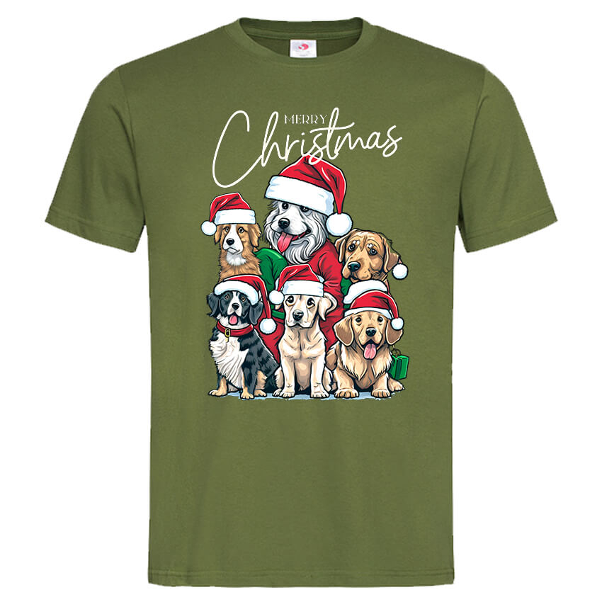 Мъжка Тениска Christmas Dogs