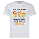 мъжка тениска с коледна щампа time for a beer от онлайн магазин inamood bg