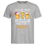 мъжка тениска с коледна щампа time for a beer от онлайн магазин inamood bg