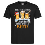 мъжка тениска с коледна щампа time for a beer от онлайн магазин inamood bg