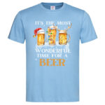 мъжка тениска с коледна щампа time for a beer от онлайн магазин inamood bg