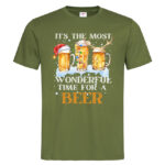 мъжка тениска с коледна щампа time for a beer от онлайн магазин inamood bg
