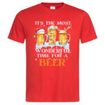 мъжка тениска с коледна щампа time for a beer от онлайн магазин inamood bg