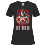 дамска тениска с щампа the queen