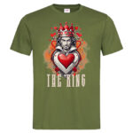 мъжка тениска с щампа the king