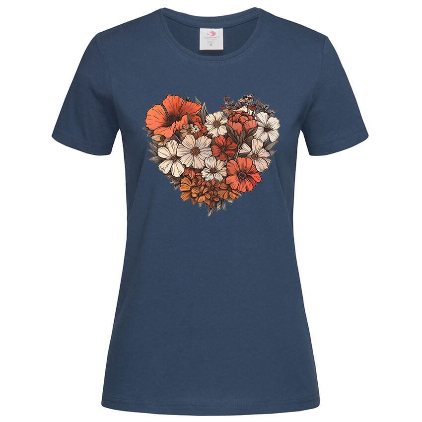 Дамска Тениска Flower Heart