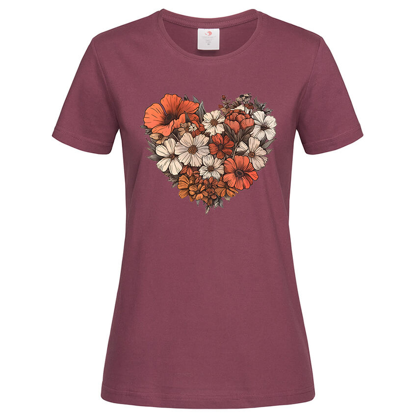 Дамска Тениска Flower Heart