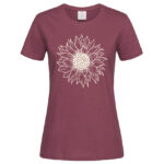 дамска тениска с щампа sunflower contour