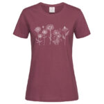 дамска тениска с щампа wildflowers minimalista