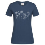 дамска тениска с щампа wildflowers minimalista
