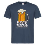 мъжка тениска с щампа beer o'clock