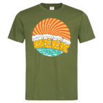 мъжка тениска с щампа beer on the beach