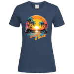 дамска тениска с щампа beach please