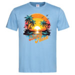 мъжка тениска с щампа beach please