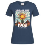 дамска тениска с щампа vintage life