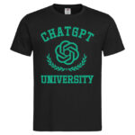 мъжка тениска с надпис chatgpt university