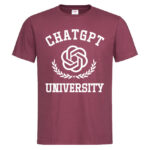 мъжка тениска с надпис chatgpt university