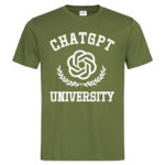 мъжка тениска с надпис chatgpt university