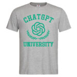 мъжка тениска с надпис chatgpt university