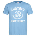 мъжка тениска с надпис chatgpt university