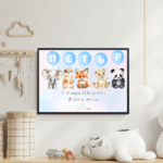 персонализиран плакат за новородено бебе