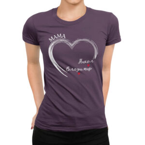 дамска тениска сърцето на мама