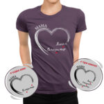 дамска тениска сърцето на мама