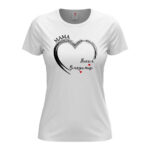 дамска тениска сърцето на мама