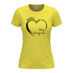 дамска тениска сърцето на мама